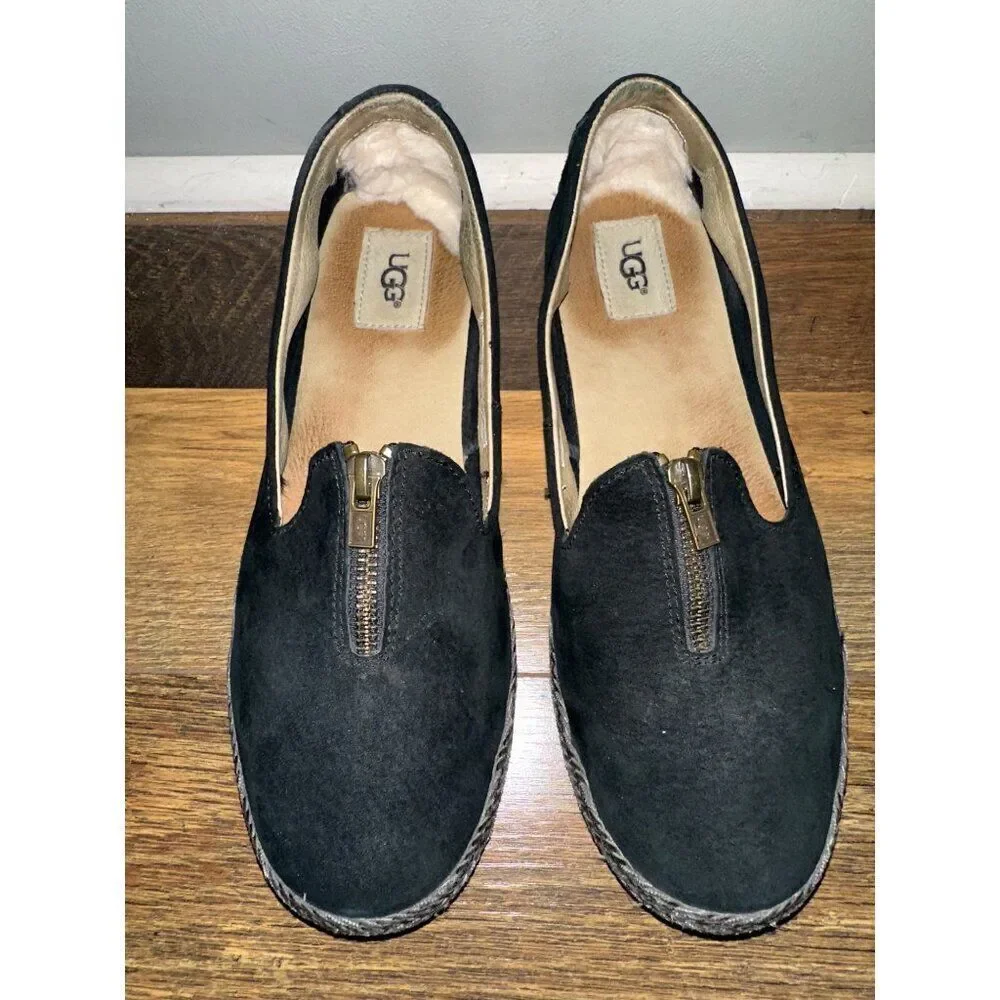 UGG Women's Selarra Black Sneaker Espadrille Loafer Slip-On  Size 9‎